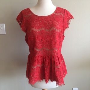 Anthropologie Maeve Peplum Top